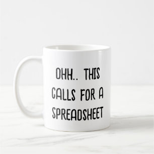 Ohh Das ist ein Fall für eine Tabelle, Geschenk fü Kaffeetasse