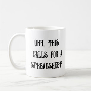 Ohh Das ist ein Fall für eine Tabelle, lustige Che Kaffeetasse