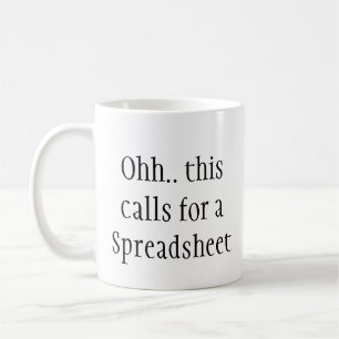Ohh Das ist ein Fall für eine Tabelle, Lustiger In Kaffeetasse
