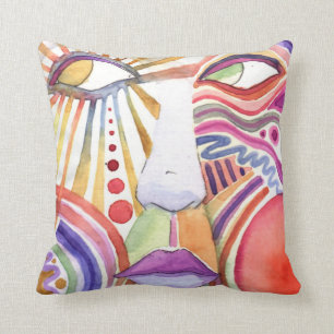 Ohhhh….AQUARELL-GESICHT Wasser-Farbkissen Kissen
