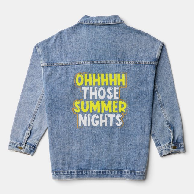 Ohhhh diese Sommerabende Sommerspass Sommer Jeansjacke (Rückseite)