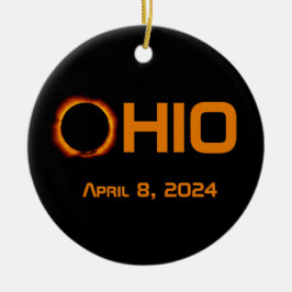 Ohio 2024 Gesamtsolarausstoß Keramik Ornament