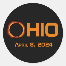 Ohio 2024 Gesamtsolarausstoß Runder Aufkleber