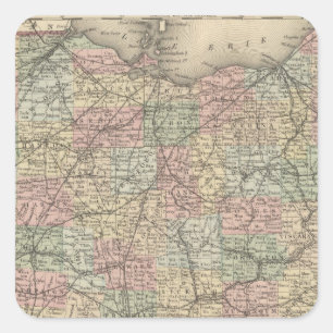 Ohio 2 quadratischer aufkleber