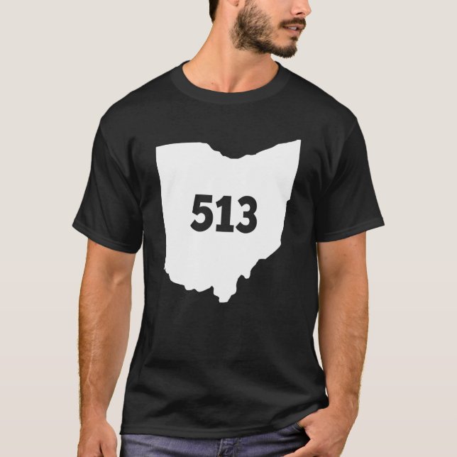 Ohio 513 Bereichscode T-Shirt (Vorderseite)