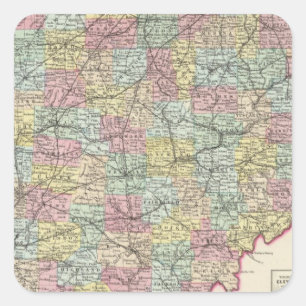 Ohio 6 quadratischer aufkleber