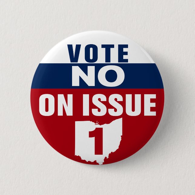 Ohio Abstimmung Nr. zum Thema 1 Button (Vorderseite)