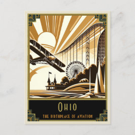 Ohio | Art Deco Postkarte