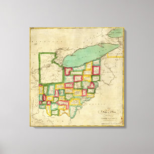 Ohio-Atlas Leinwanddruck