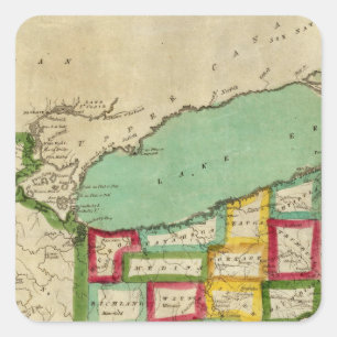 Ohio-Atlas Quadratischer Aufkleber
