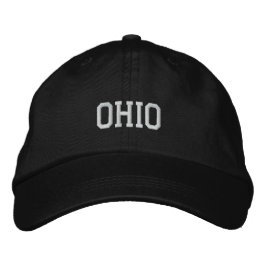Ohio bestickte, anpassbare Cap Black Bestickte Kappe