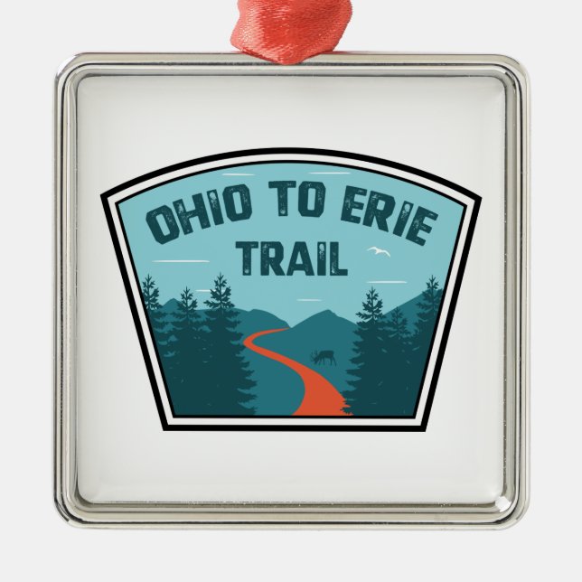 Ohio bis Erie Trail Ornament Aus Metall (Vorne)