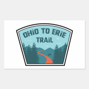 Ohio bis Erie Trail Rechteckiger Aufkleber