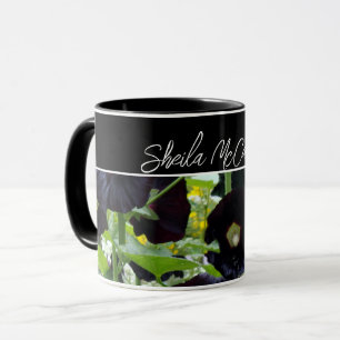 Ohio Black Hollyhocks Foto Tasse