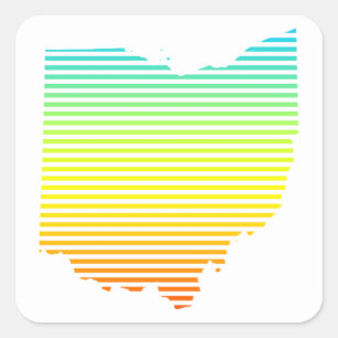 Ohio chill fade quadratischer aufkleber