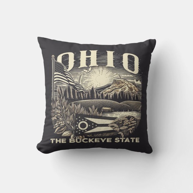 Ohio Der Buckeye-Staat Kissen (Vorderseite)