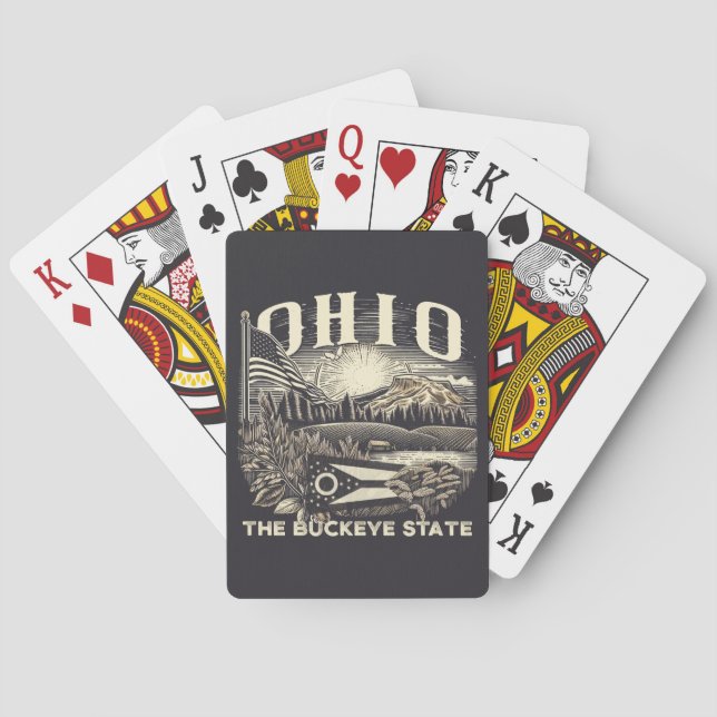 Ohio Der Buckeye-Staat Spielkarten (Rückseite)