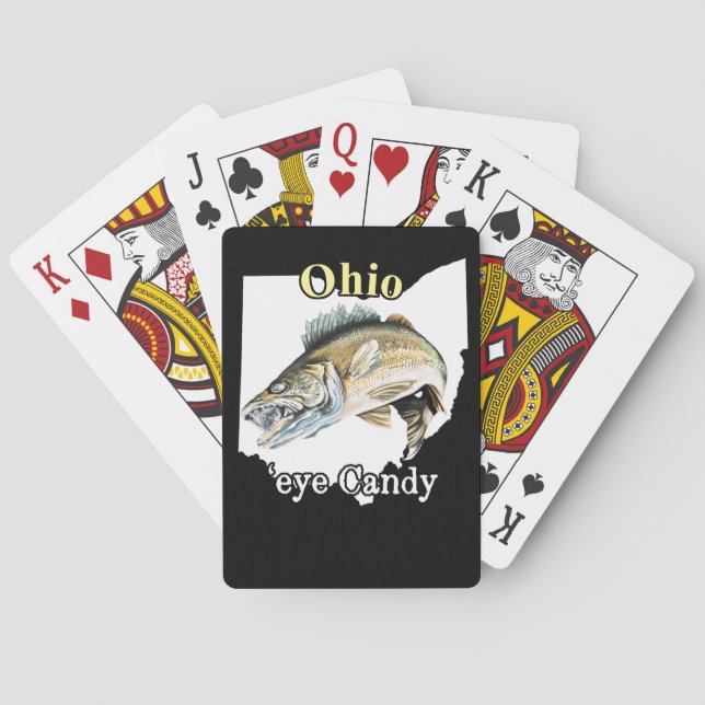 Ohio 'Eye Candy Fun Walleye Angeln Karten Spielkarten (Rückseite)