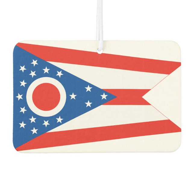 OHIO Flag - Autolufterfrischer (Vorderseite)