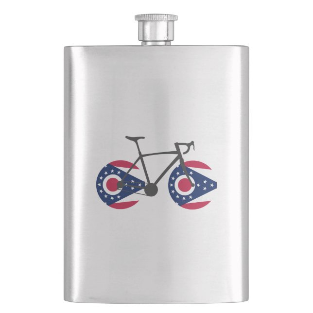 Ohio Flag Cycling Flachmann (Vorderseite)
