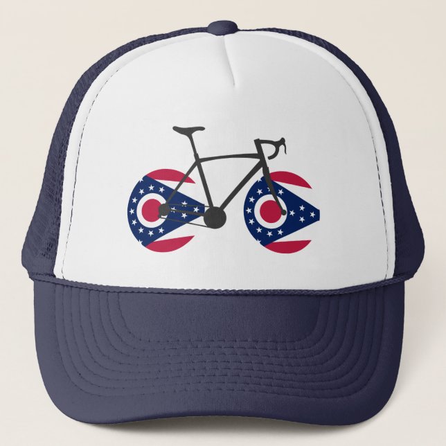 Ohio Flag Cycling Truckerkappe (Vorderseite)