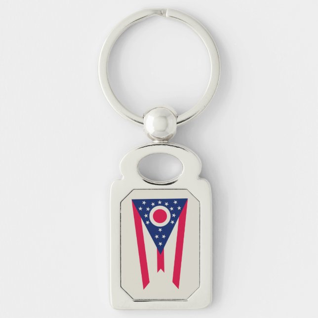 Ohio Flag: Das Buckeye-Staat-Banner Schlüsselanhänger (Vorderseite)