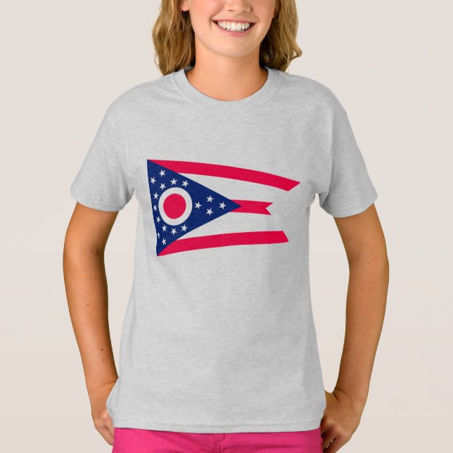 Ohio Flag: Das Buckeye-Staat-Banner T-Shirt (Vorderseite)