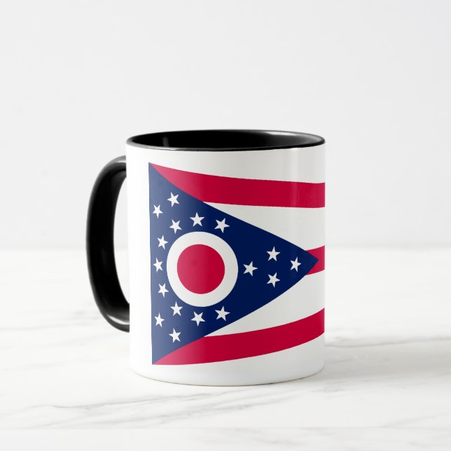 Ohio Flag: Das Buckeye-Staat-Banner Tasse (Vorderseite Links)