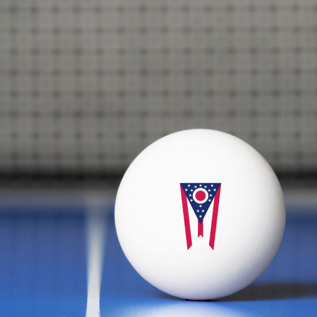 Ohio Flag: Das Buckeye-Staat-Banner Tischtennisball (Netto)