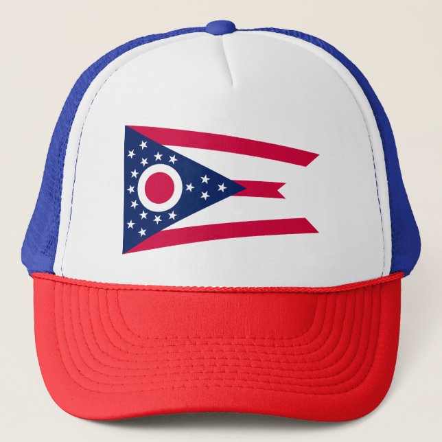Ohio Flag: Das Buckeye-Staat-Banner Truckerkappe (Vorderseite)