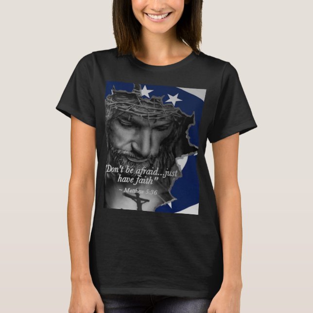 Ohio Flag Jesus Christlich, seien Sie nicht davor, T-Shirt (Vorderseite)