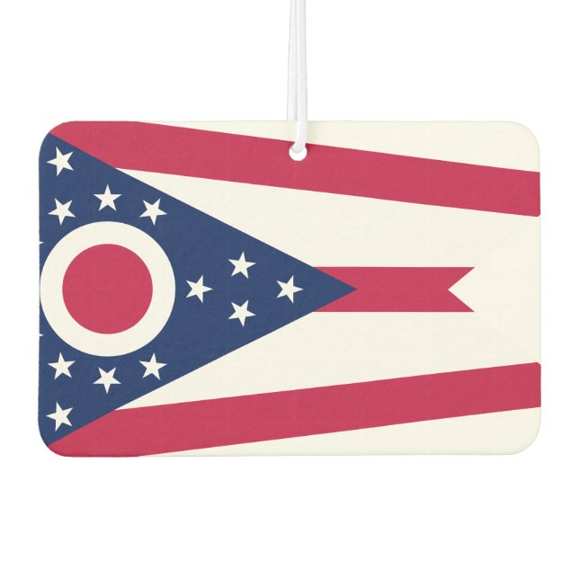 Ohio-Flagge, amerikanische Staatsflagge Autolufterfrischer (Vorderseite)