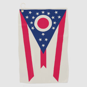 Ohio-Flagge: Das Banner des Buckeye-Staates Golfhandtuch