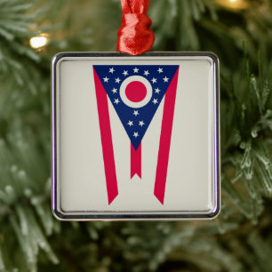 Ohio-Flagge: Das Banner des Buckeye-Staates Ornament Aus Metall