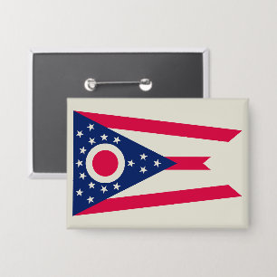 Ohio-Flagge: Das Buckeye-Staatsbanner Button