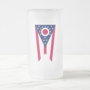 Ohio-Flagge: Das Buckeye-Staatsbanner Mattglas Bierglas