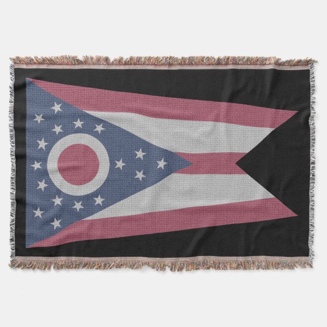 Ohio-Flagge Decke (Vorderseite)