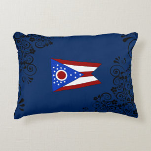 Ohio-Flagge Dekokissen