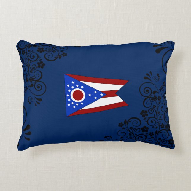 Ohio-Flagge Dekokissen (Vorderseite)