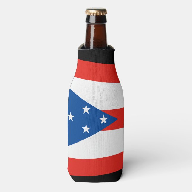 OHIO-Flagge Flaschenkühler (Flaschenvorderseite)