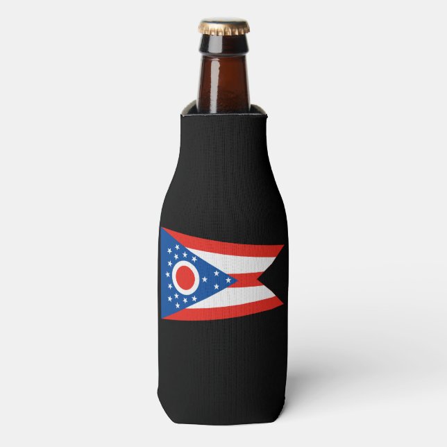 OHIO-Flagge Flaschenkühler (Flaschenvorderseite)
