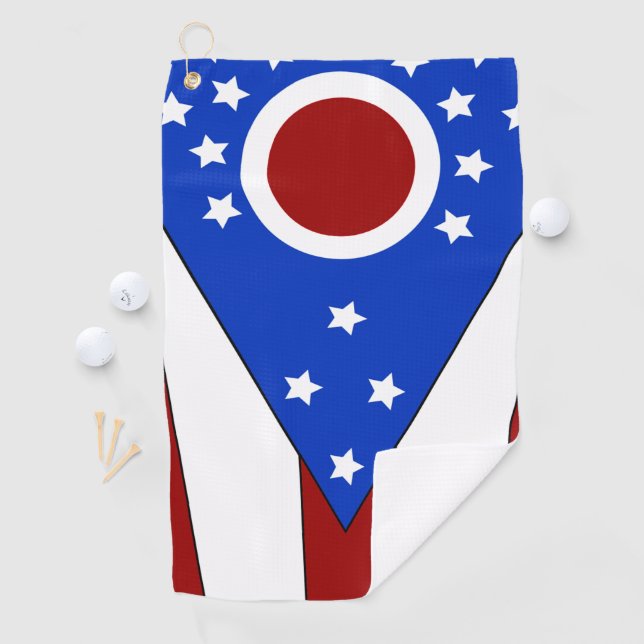 Ohio-Flagge Golfhandtuch (Insitu)