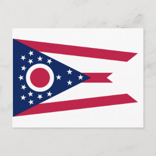 Ohio-Flagge Postkarte