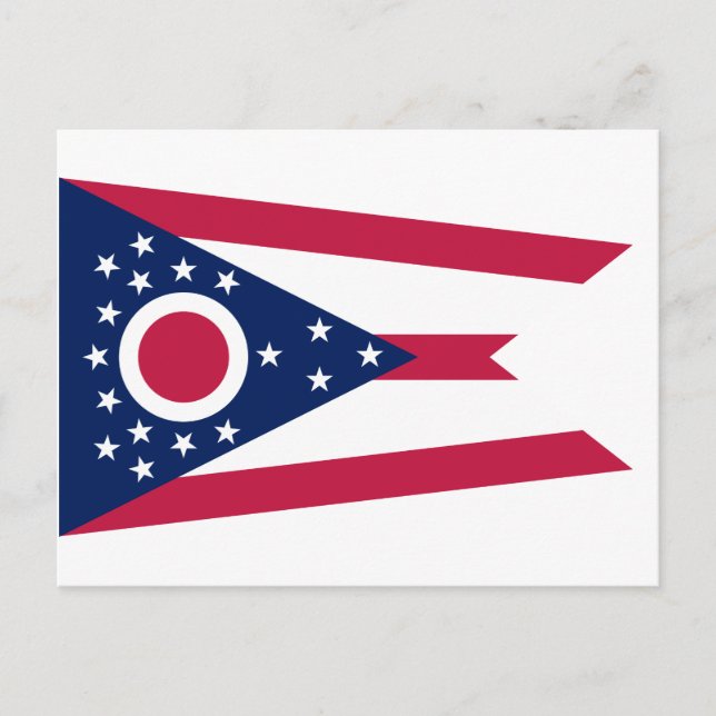 Ohio-Flagge Postkarte (Vorderseite)