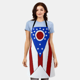 Ohio-Flagge Schürze