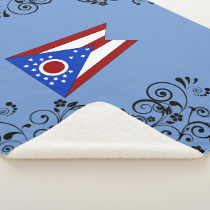 Ohio-Flagge Sherpadecke