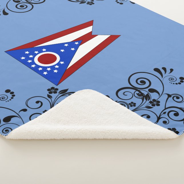 Ohio-Flagge Sherpadecke (3/4)
