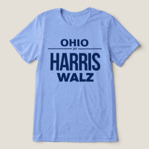 Ohio für Harris Walz Tri-Blend Shirt