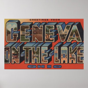 Ohio - Genf-auf-d-See - große Buchstabe-Szenen Poster