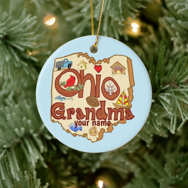 Ohio Grandma Keramik Ornament (Baum)